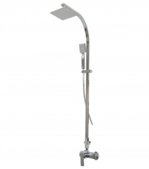 عمود دش كروم مربع مع لي وسماعة صيني ثقيل 110 سم  # LB-514